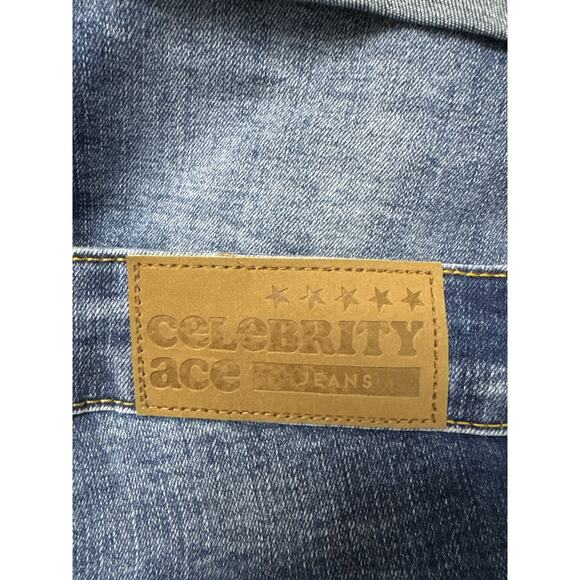 Celebrity Ace Size 18 Raw but Stitched Hem Stretch Denim Five Pocket Shorts - Picture 5 of 9